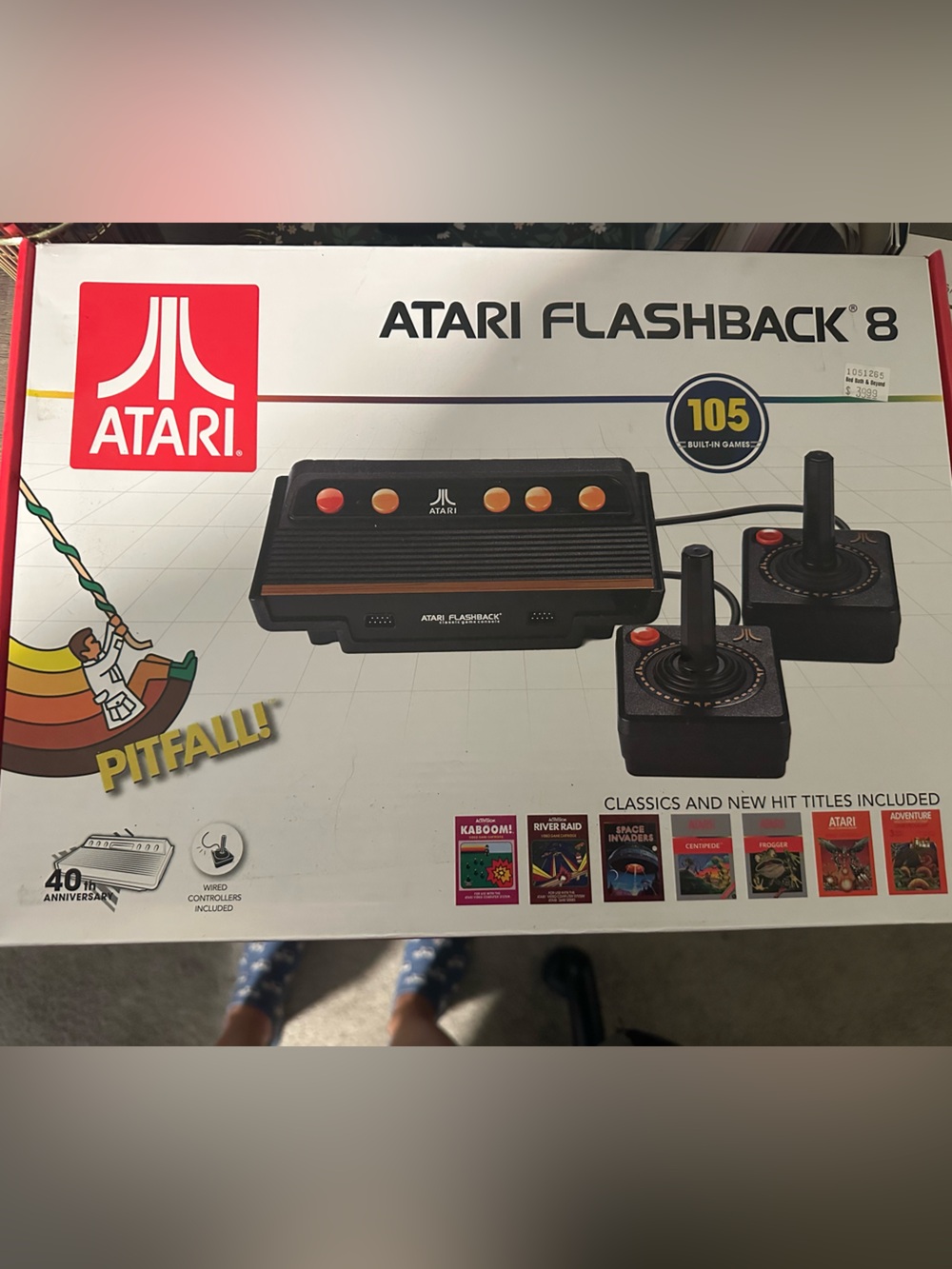 Atari Flashback 8 Console with Joysticks - Black and Orange